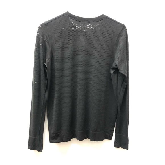 Lululemon Mesh Long Sleeve Top Size 8 Black - Picture 6 of 8